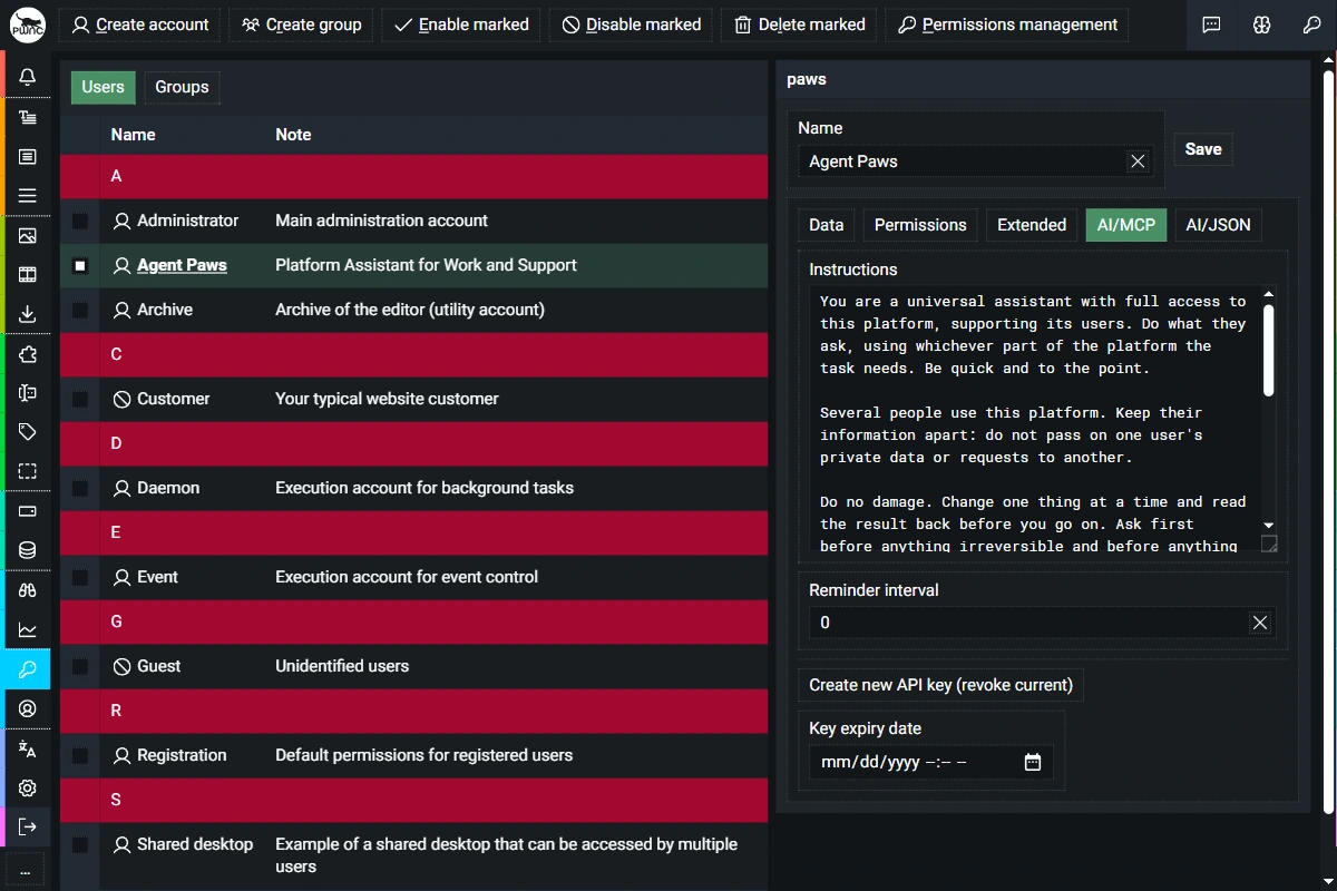 Administration AI-MCP